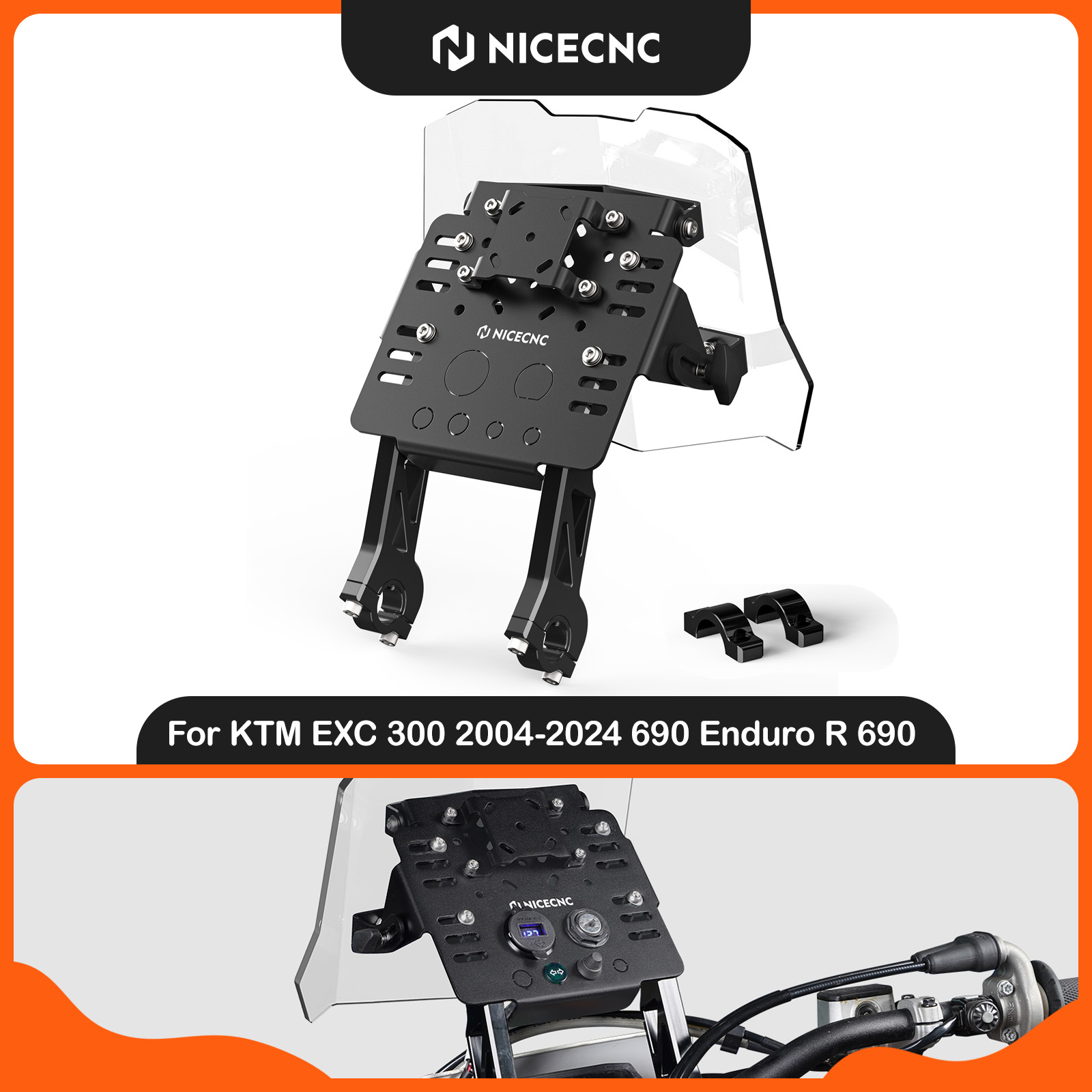 Exhaust Pipe Expander - NICECNC KTM EXC 300 2004-2024 GPSマウントブラケット