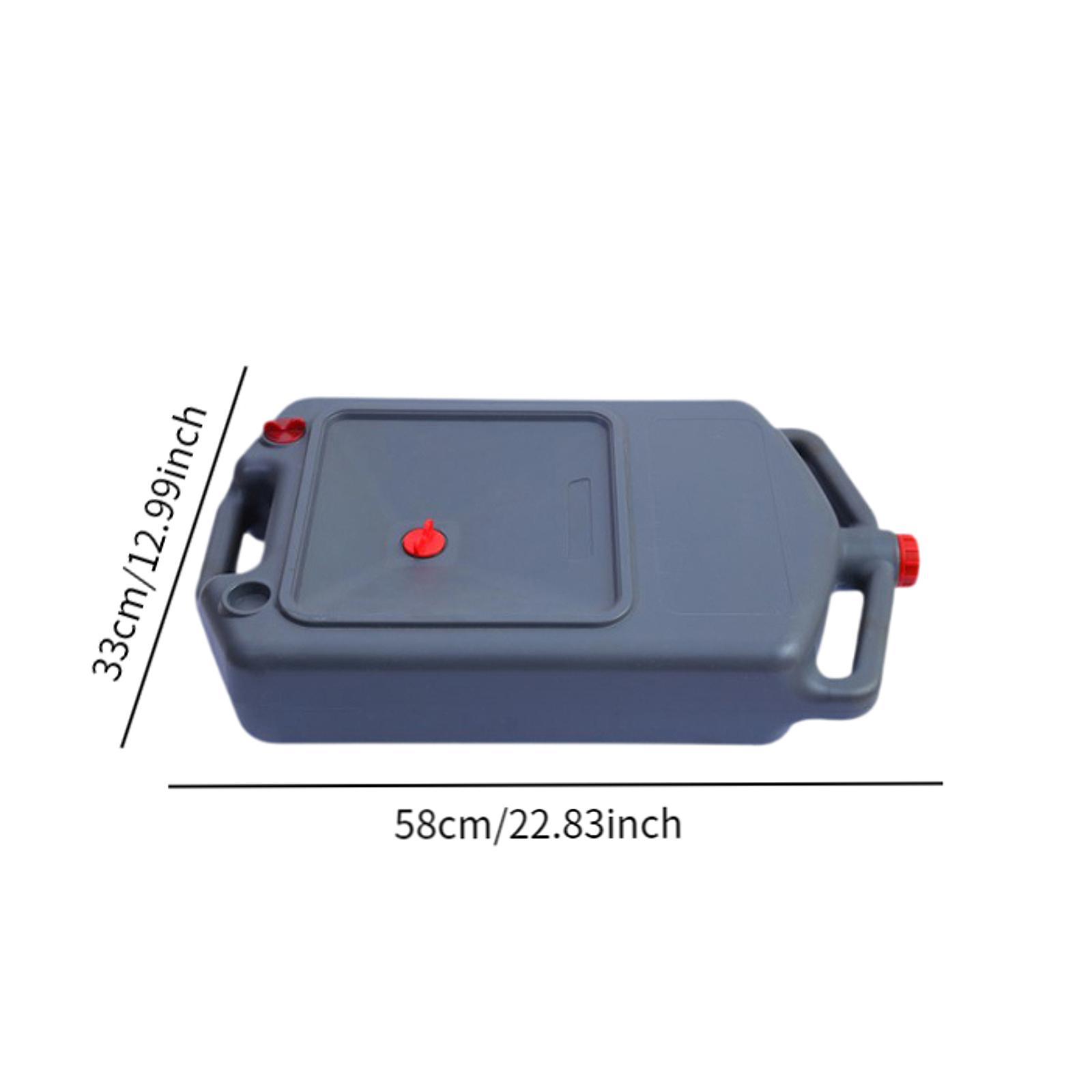 Oil Drain Tank - オイルドレン缶 12L 溝付きコレクションパン スペアパーツ ドレンホール付き オイル缶