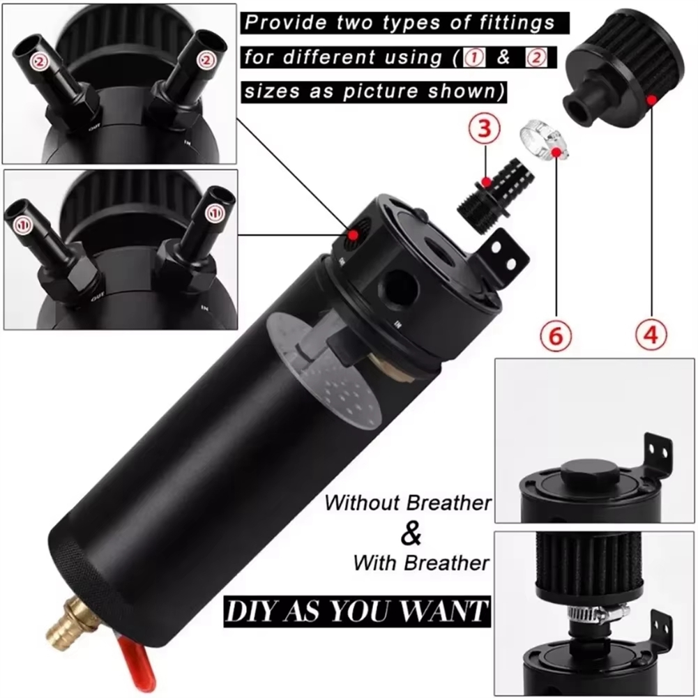 GOODT37C ユニバーサル2ポートアルミ製750mlバッ - Oil Drain Tank のレビューと価格