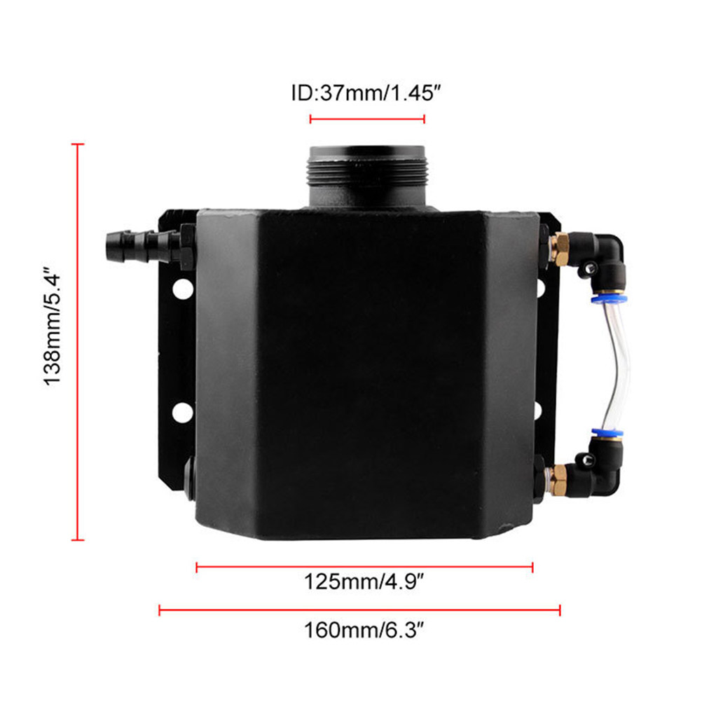 ユニバーサル1Lアルミ製オイルキャッチ缶、車エンジンクランク - Oil Drain Tank のレビューと価格