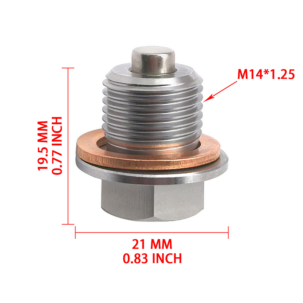 車用ステンレス鋼磁気オイルパンネジM14x1.25ネジオイル - Oil Drain Tank のレビューと価格